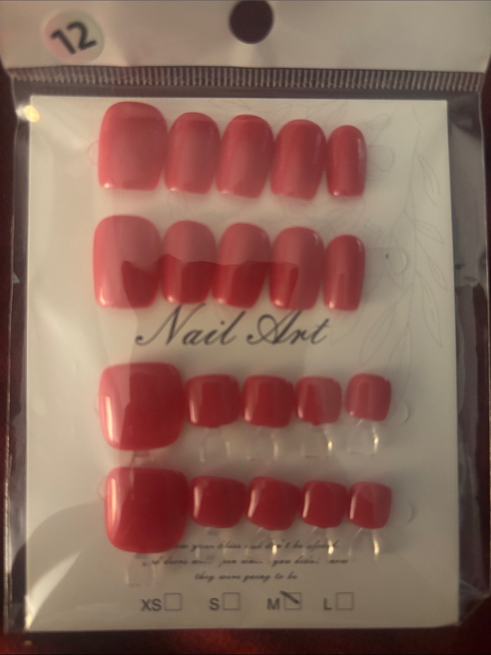 Peachy Coral Press-On Toenail Set